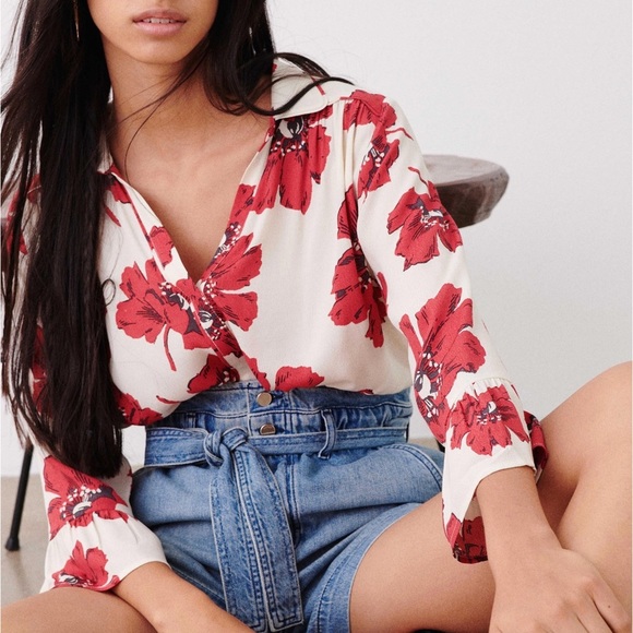 NWT ba&sh Keddy Blouse Top - Picture 4 of 15